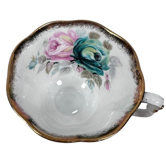 Royal Albert Summer Bounty Series Jade Cup & Saucer Set White Bone China England - Picture 6 of 12